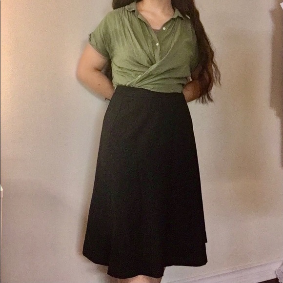 Jacob Charcoal grey lined  A-line gored skirt. Size 9/10 - Picture 8 of 8